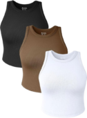 A Comfy tank top is a super cute option for essential wear. It could be worn alone or with a denim jacket, matched with high-waist jeans, pants, shorts, or skirts.