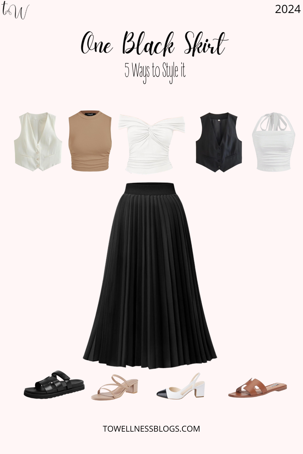 One Black Skirt: 5 Ways to Style it